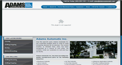 Desktop Screenshot of adamsautomaticinc.com