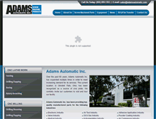 Tablet Screenshot of adamsautomaticinc.com
